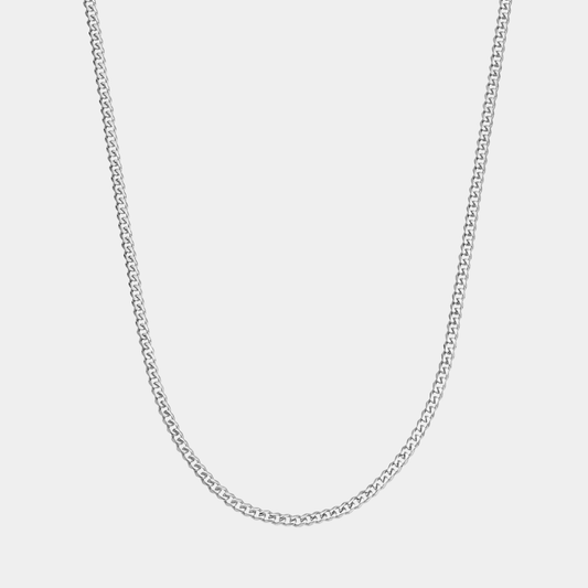 Cadena Cubana Silver 3mm