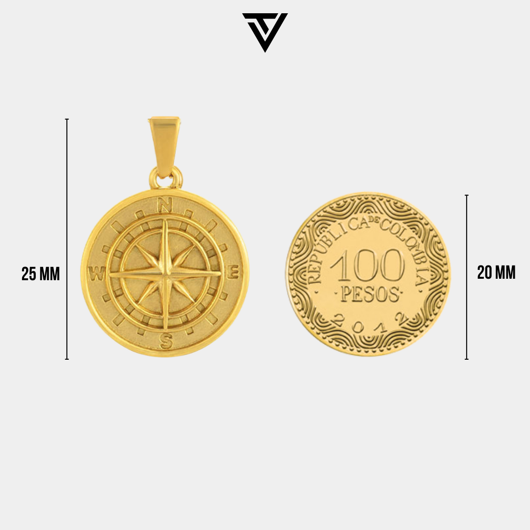 Dije Brújula dorada