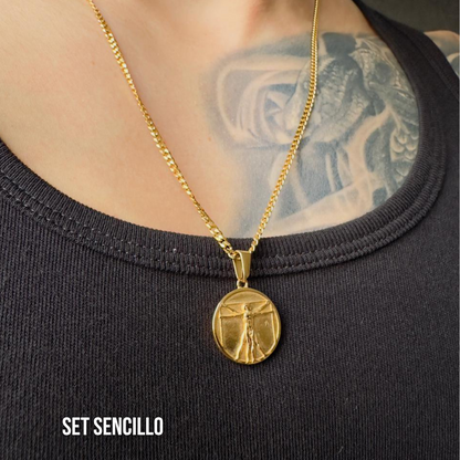 Set Vitruvian Baño Oro 18k