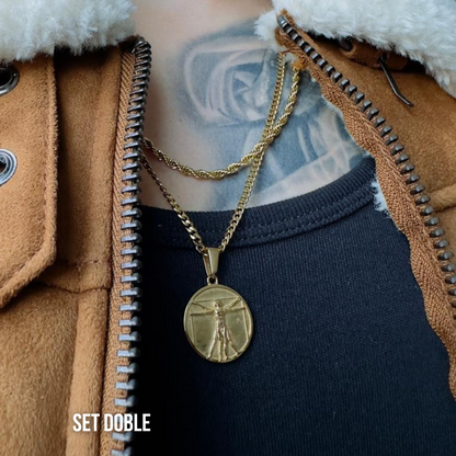 Set Vitruvian Baño Oro 18k