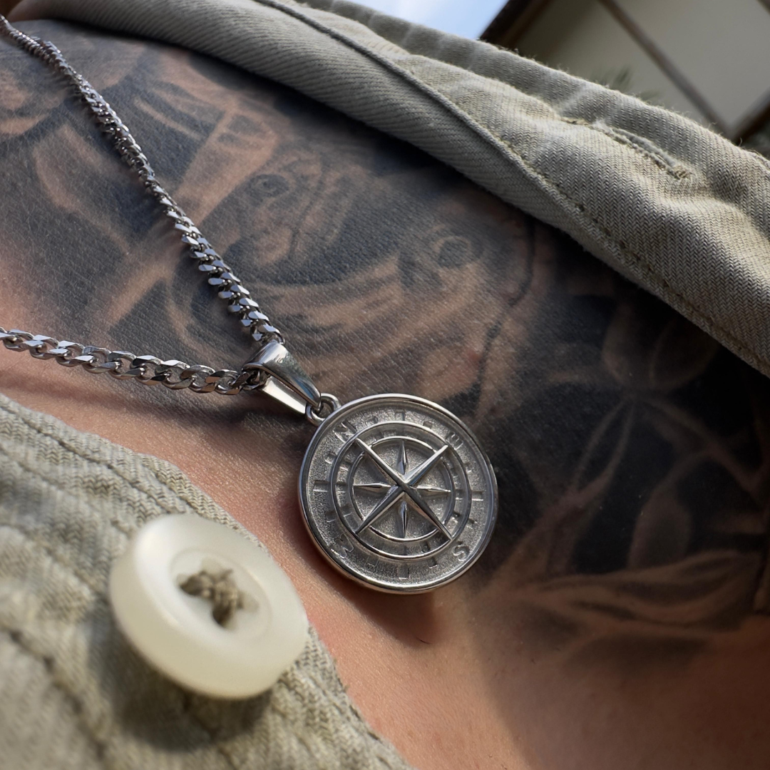 Set Brújula Cubana Plateado