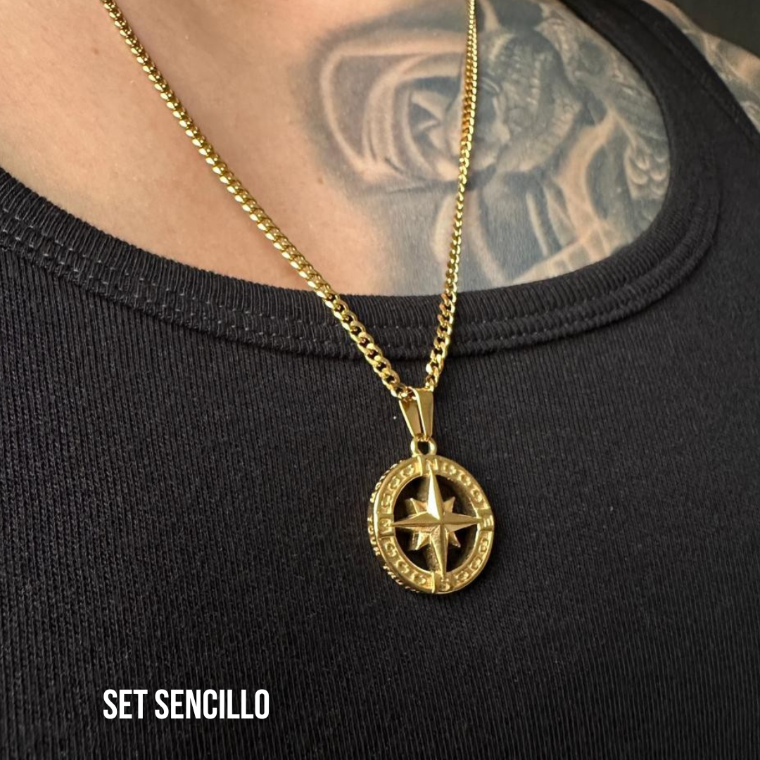 Set Estrella del norte Baño Oro 18k