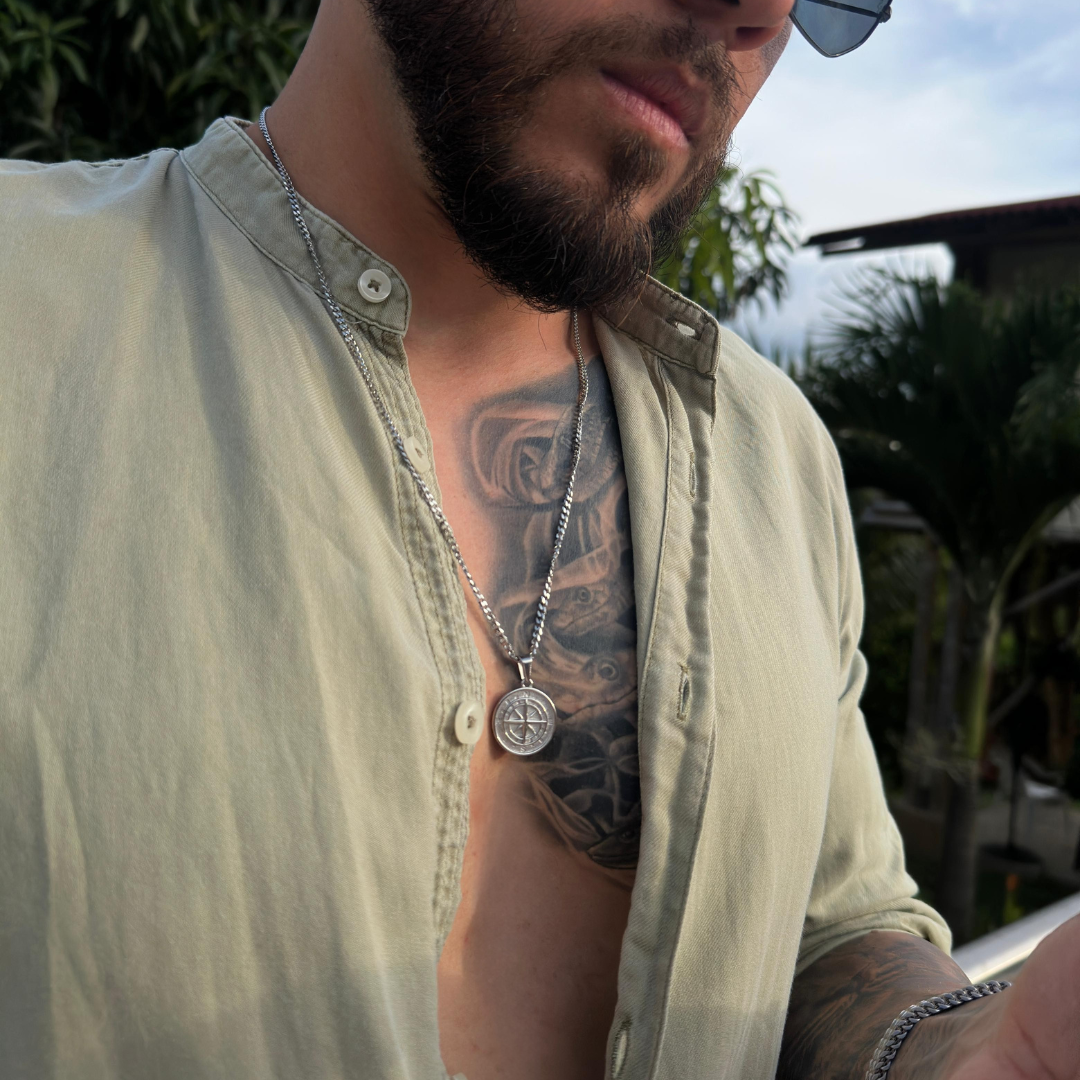 Set Brújula Plateada